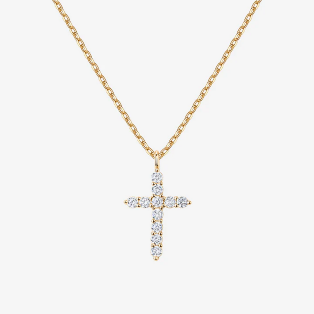 Women’s Cubic Zirconia Cross Pendant Necklace