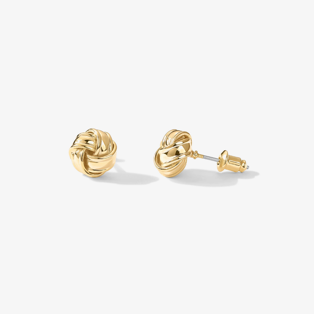 Women’s Love Knot Stud Earrings – Modern Minimalist Design