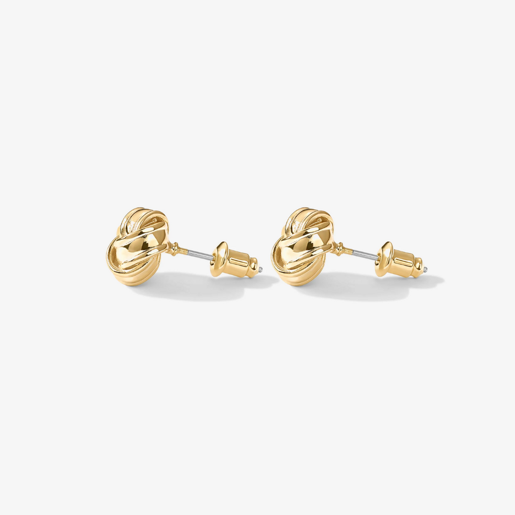 Women’s Love Knot Stud Earrings – Modern Minimalist Design