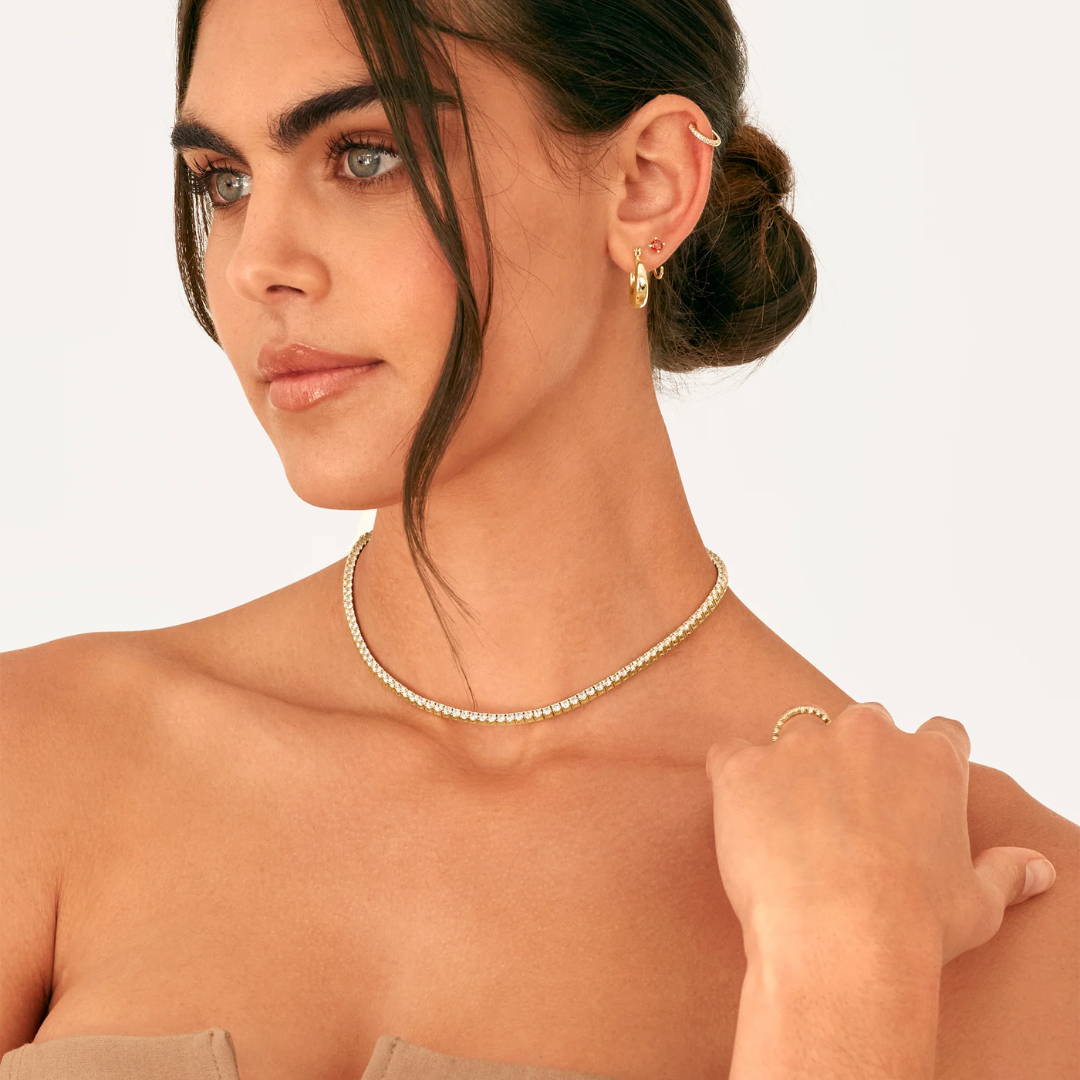 Women’s Cubic Zirconia Tennis Necklace – Classic Shine