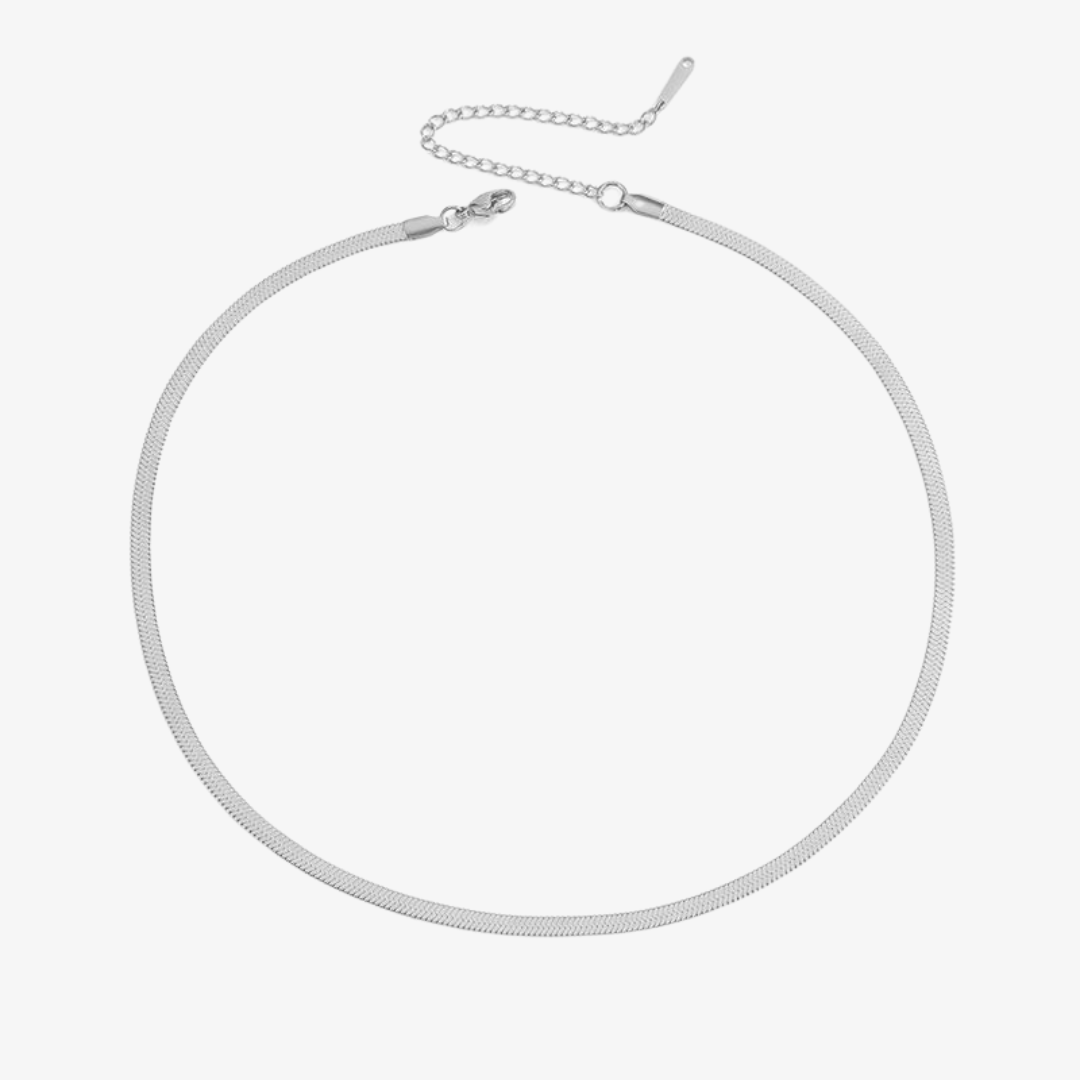 Women’s Snake Chain Necklace – Kendall Herringbone Design
