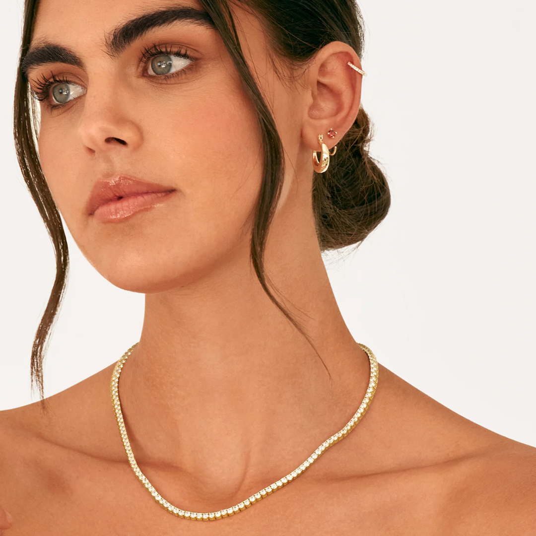 Women’s Cubic Zirconia Tennis Necklace – Classic Shine