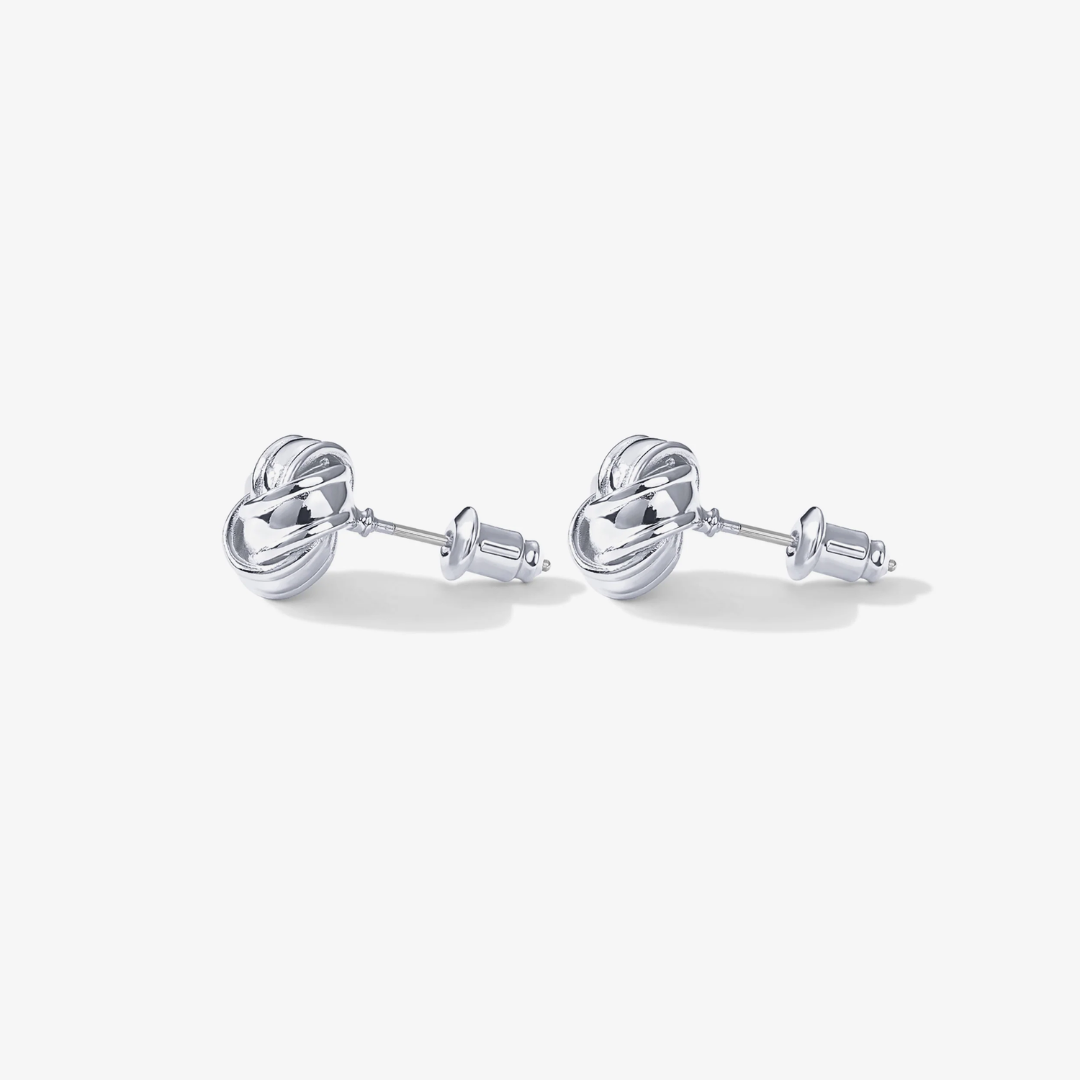 Women’s Love Knot Stud Earrings – Modern Minimalist Design